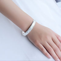 Retro White Copper Silver-Plated Bracelet For Women