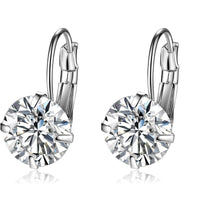 Single Zircon Colorful Ear Clip Simple Fashion Elegant European And American