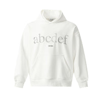 English Embroidered Letters Loose Hooded Men