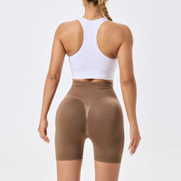Hip Raise Fitness Pants Women's Seamless Knitted Belly Tight Pants