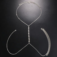 Rhinestone Love Bikini Beach Breastpin Nightclub Sexy Body Chains