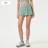 Quick-drying Breathable High-waisted Pleated Skirt For Fitness And Yoga