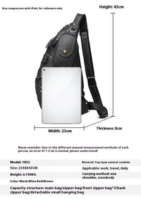Large Capacity Retro Men's Cowhide Messenger Bag
