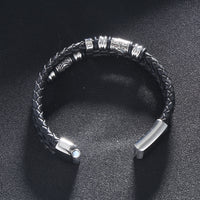 Cross-border Stainless Steel Personalized Double-Layer Leather Viking Bracelet