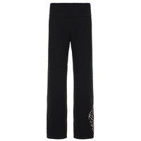 Vintage-style Personalized Printed Black Knit Pants