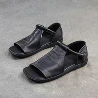 Summer Hollow Women's Sandals Flat Soft Bottom Low-top Roman Shoes