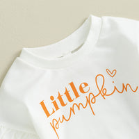 Children Ruffles Sleeve Sweater Sunken Stripe Cotton Bell-bottom Pants Suit