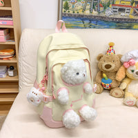 Cute Bear Schoolbag Junior High School College Backpack