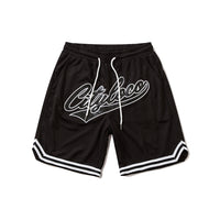 Brand Letter Embroidery Stitching Casual Shorts