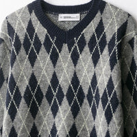 Fashion Diamond Pattern Knit Sweater For Women