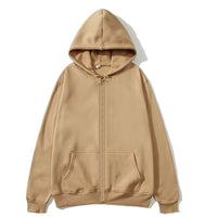Women's Zip-up Hoodie Sweatshirt Jacket Fleece Loose-fit