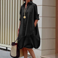 Women's Solid Color Fashion Single-breasted Hollow-out Long-sleeved Shirt