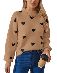 Autumn And Winter New Love Brocade Sweater Women