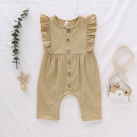 Girls' Fashion Ruffles Sleeveless Leotard Romper