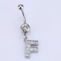 English alphabet hypoallergenic body piercing navel nail