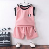 Children's Vest Suit Western Style Sleeveless Waffle