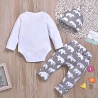 Autumn Hot Style Cotton Long Sleeve Elephant Print Trousers Hat