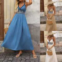 Fashionable Geometric Jacquard Holiday Womens Dress