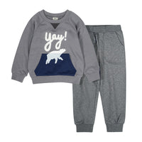 Children's Long Sleeve Embroidery Two-piece Set