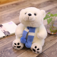 Cute Scarf Polar Bear Doll Plush Toy Ragdoll Cute Children's Gift