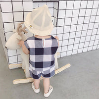 Children's casual sleeveless two-piece suit