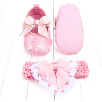 Children's photo shoot headwear baby shoes set