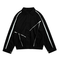 Irregular Design Stitching Lapel Jacket