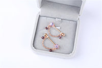 Metal color diamond breast nail