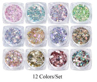 Pentagram colorful sequins glitter colorful shell paper