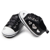 Bright leather love soft bottom toddler shoes