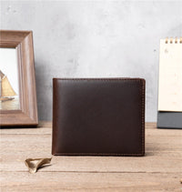 Men's New Soft Leather Wallet Two Fold Korean Multiple Card Slots