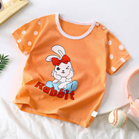 Children's Pure Cotton Cartoon Short-sleeved Korean