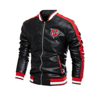 Men's pu coat British motorcycle leather jacket