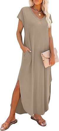 European And American Women's Casual Loose Long Dress