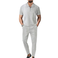 Men's Fashion Personality Solid Color Waffle Lapel Suit