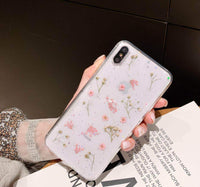 Epoxy real flower  case transparent acrylic protective cover