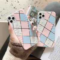 Creative stitching diamond phone case