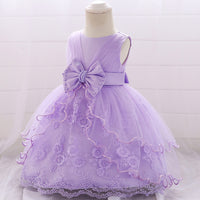 Girls' group one year old dress princess dress print