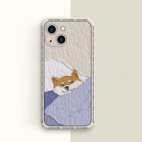 Oil Painting Shiba Inu Couple's Mobile Phone Case