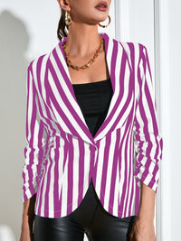 Cropped Pleated Sleeves Casual Small Suit Slim Fit Fashion