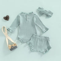 Sunken Stripe Romper Blouse And Pants