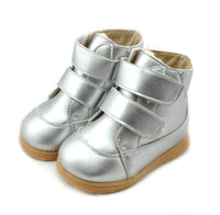 Children's round toe leather boots