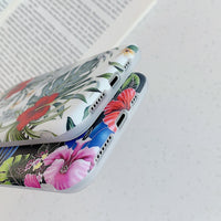 Retro literary flower leaf phone case