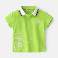 Children's Short Sleeve Top With Lapel Collar