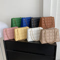 Plaid Bag Womens Small Diamond-Pattern Embroidered Grid Shoulder Bag