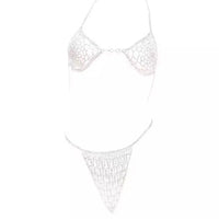 Fashion Mesh Body Chain Set Shiny Rhinestones
