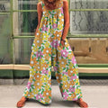 Women's Leisure Fashion Polyester Print Jumpsuit