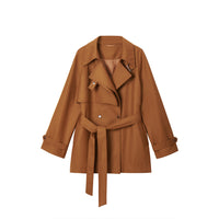 Women's Asymmetric Loose Casual Mid-length Trench Coat