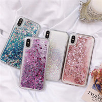 Creative full soft white glitter liquid mobile phone case