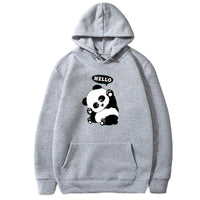 Panda Funny Pattern Case Printed Long-sleeved Hooded Sweater